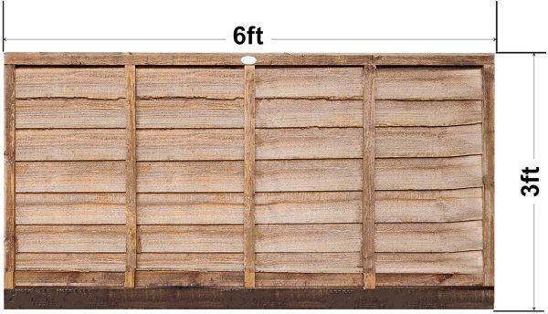 Lap Wooden Fence Panels 3ft, 4ft, 5ft, 6ft Horizontal Pressure Treated (6ft x 3ft)