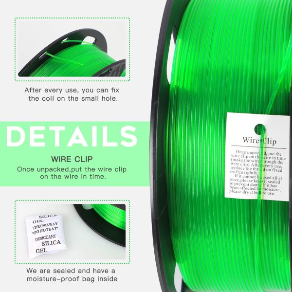 ORIENTOOLS PETG 3D Printer Filament 1.75mm, Dimensional Accuracy +/- 0.02 mm, 1kg Spool - Image 6