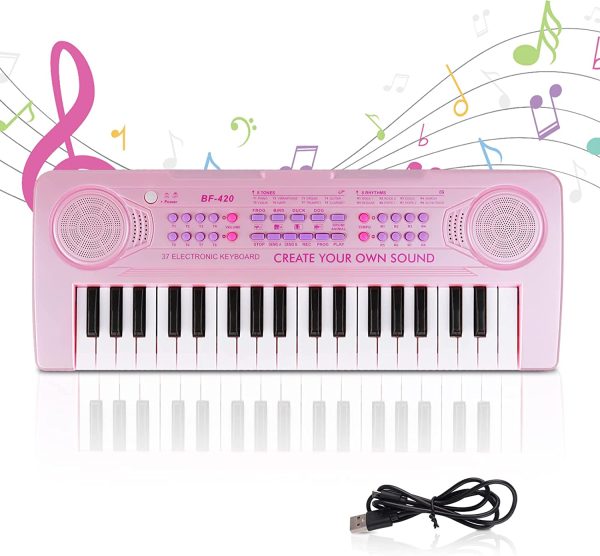 m zimoon Kids Piano Keyboard, 37 Keys Electronic Piano for Kids Music Piano Portable Multi-Function Musical Instruments Educational Toy Birthday Christmas Gift for Boys Girls Children Beginner - Image 5