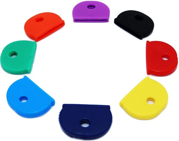 Pack of 8 Key Cap Covers - Assorted Colours With Soft Rubber Feel - Image 2