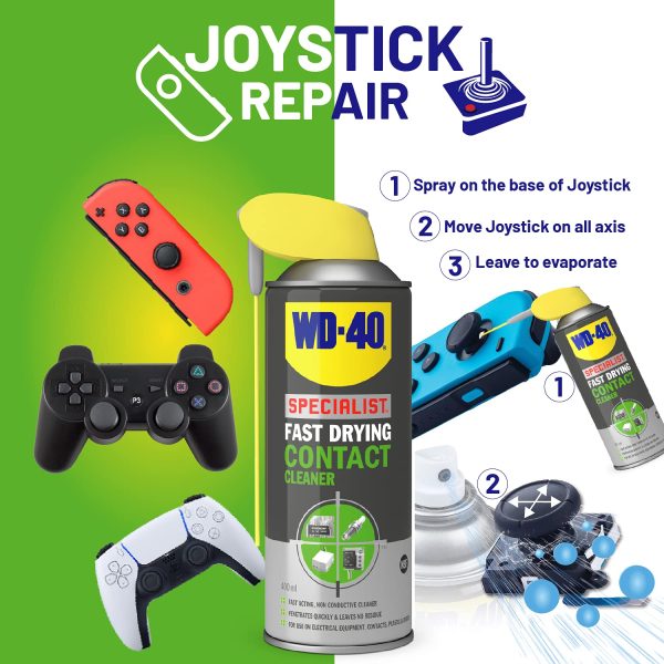 Contact Cleaner by WD-40 Specialist - Non-conductive Spray Suitable for Use on Sensitive Electronics. Removes Dirt, Dust, and Flux Residue- Smart Straw Narrow, Wide and 360 Spray - 400 ml - Image 2