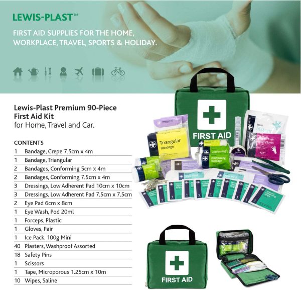 Lewis-Plast Premium First Aid Kit, 90-Piece - Image 5