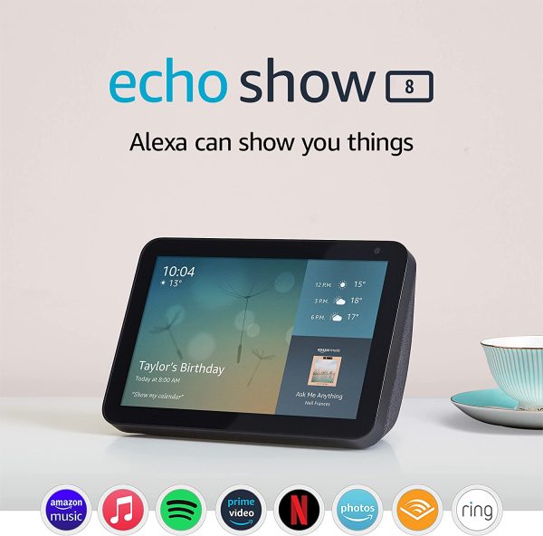 Echo Show 8 (1st Gen, 2019 release) ??Smart Display with Alexa ??Stay in touch with the help of Alexa ??Charcoal - Image 5