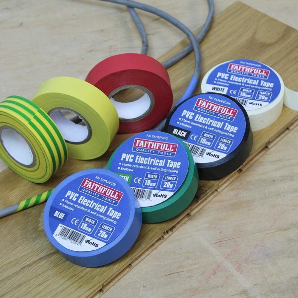 FAITAPEPVCR Red PVC Electrical Tape 19 mm x 20 m - Red - Image 2