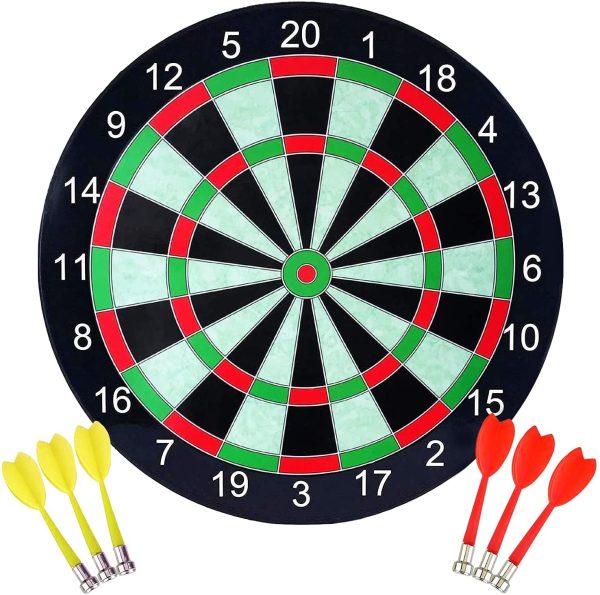 Darts Board, Safety Darts Board Set,17 inch Magnetic Dart Board, Toy Dart Game Set with 6 Magnetic Darts, Safety Dart Game for Party Home Garden, Fun Toys Gift for Kids and Adults - Image 4