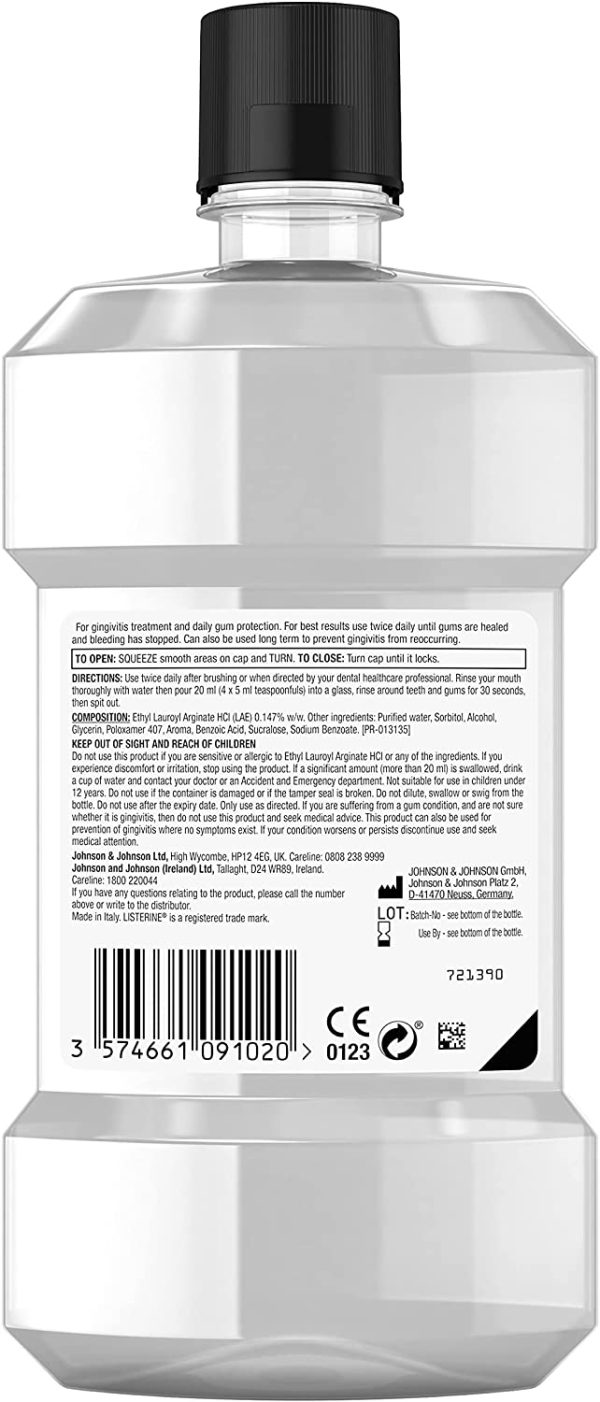 Listerine Advanced Defence Gum Treatment Mouthwash, 500 ml - Image 4