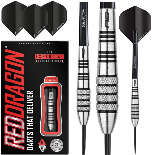 RED DRAGON Sidewinder 25, 27 or 30 Gram Tungsten Darts Set with Flights and Stems - Image 2