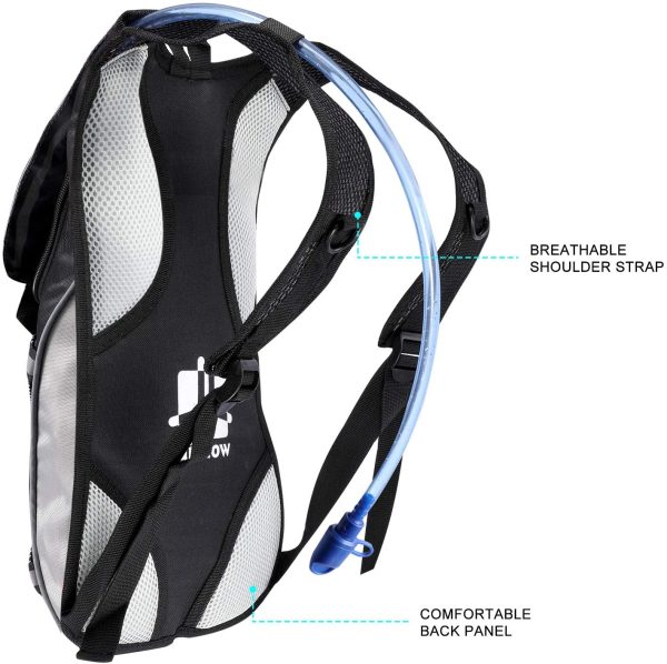 Kuyou Professional Hydration Backpack, Water Bag Backpack with 2L Hydration Pack Water Bladder Perfect for Hiking Backpack Cycling Rucksack Climbing Camping Running Bags - Image 2