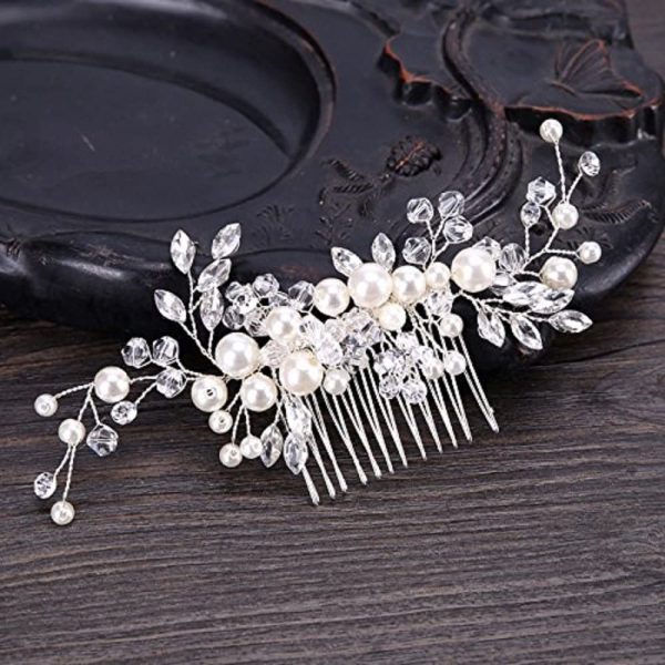 Bridal Flower Side Hair Clips Pearl Bridal Headpiece Wedding Accessories - Image 2