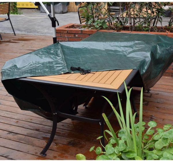 Garden Furniture Covers, 170x95x70cm Patio Furniture Cover Waterproof, Patio Table Covers, Outdoor Rattan Furniture Cover Windproof, Anti-UV, Green - Image 5