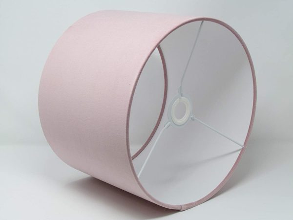 Blush Pink Velvet Drum Lampshade - Image 5