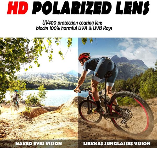 Liekkas Polarised Sports Sunglasses For Men Women Photochromic with 3 Interchangeable Lenses for Running Fishing Mountain Bike Cycling Glasses - Image 6