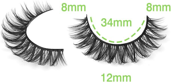 False Eyelashes Russian Strip Lashes Natural Wispy Fluffy Lashes 3D Effect Fake Eyelashes 10 Pairs Pack by Wiwoseo - Image 5