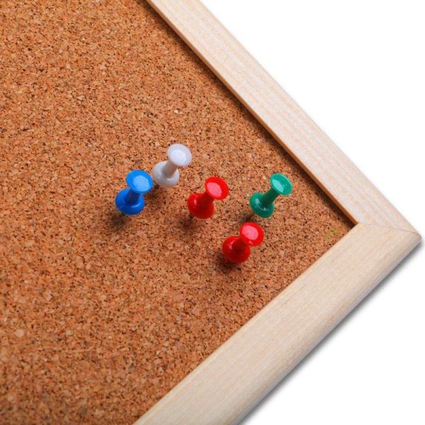 Cork Notice Pin Board Bulletin Vision Boards For Home Bedroom offices Memo Message Pictures Planner Display Organiser Wood Frame Corkboard - Wall Mount Screws And 50 Push Pins - 400 x 300 mm - Image 5