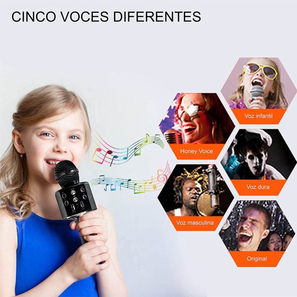 Kissarex Wireless Microphone Karaoke Bluetooth: Pop Handheld Real Tosing Singing Portable Speaker Voice Little Fun Changer Solo Car Girls Mic