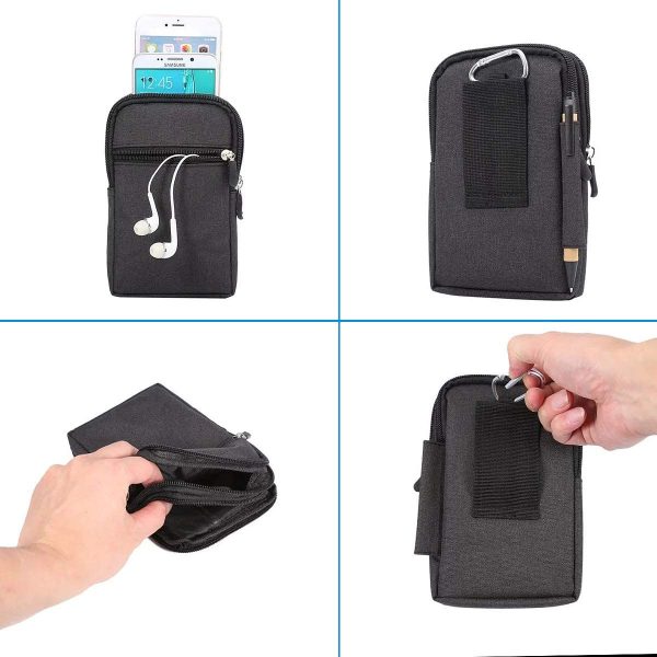 Cell Phone Bag for Mobile Phone Belt Pouch Holster Cover Case with Belt Loop for Smart Phones to 6.3 inch iPhone x / 7s Plus/iPhone 6 / S6 - Image 7