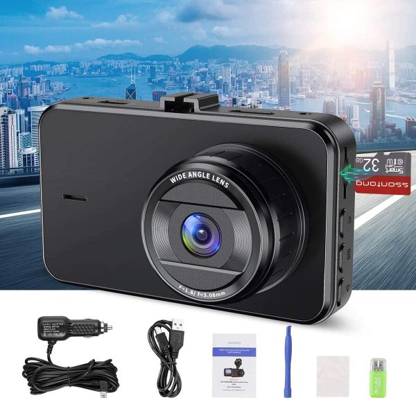 Dash Cams for Cars Dash Camera with 32G SD Card??2021 Upgraded??1080P Full HD Dashcam for Car 3.0" IPS Screen Dashboard Camera with Night Vision WDR G-Sensor Loop Recording 170?? Angle Parking Monitor - Image 6