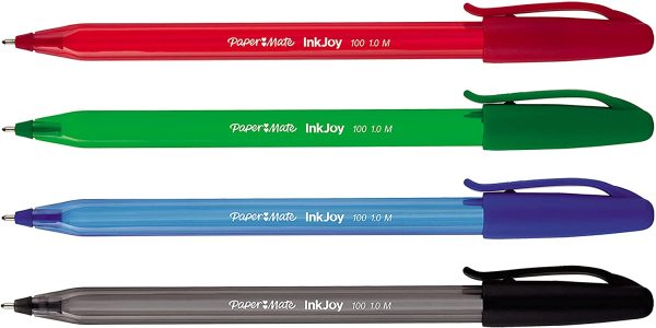 Paper Mate InkJoy 100ST Ballpoint Pens | Medium Point (1.0mm) | Classic Colours | 4 Count - Image 5