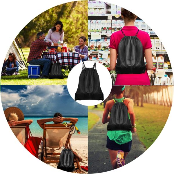 Fishing Fun Drawstring Bags Gym Drawstring Backpack Bags - Leather Enforced Corners Cinch Bags for Sports, Travel??2 Pcs?? - Image 2