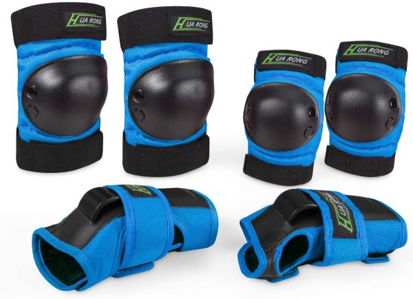 Everwell Protective Knee Pads Set, Gear Set with Knee Elbow Wrist Pads for Kid Children Teenager Adult for Rollerblading, Skating, Skateboard, Scooter etc - Image 3