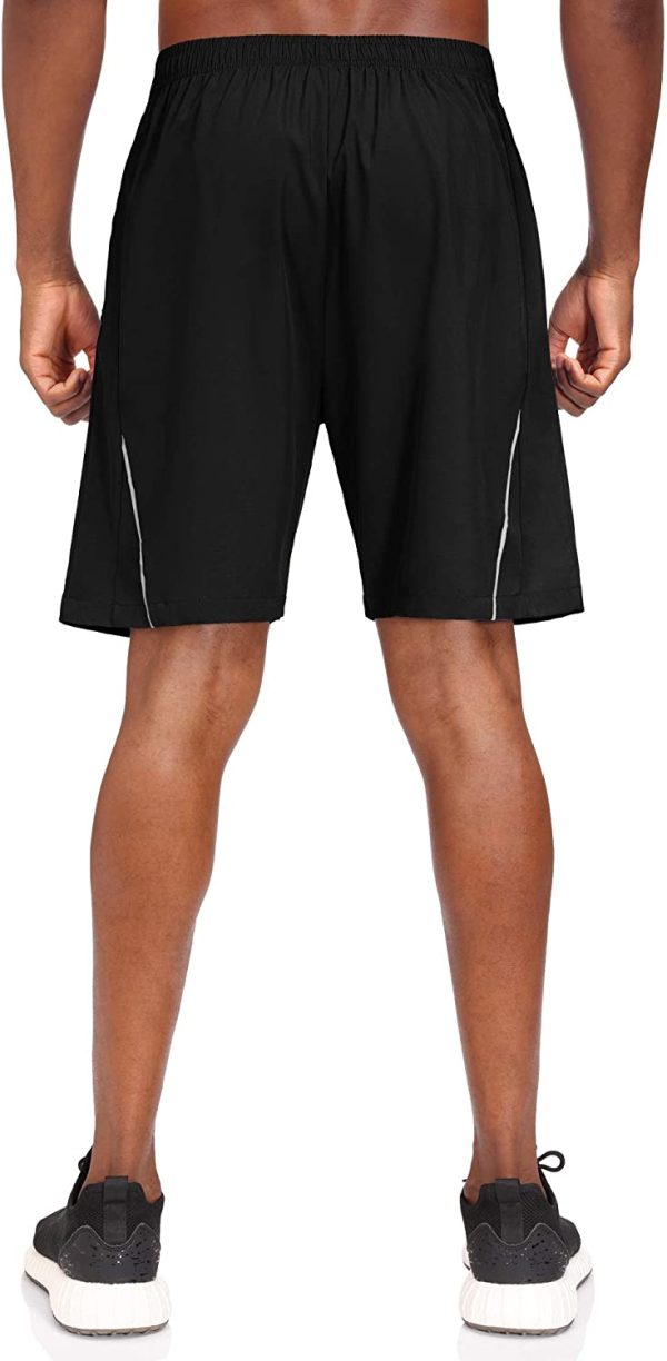 HMIYA Men's Sports Shorts Quick Dry with Zip Pockets for Workout Running Training - Image 6