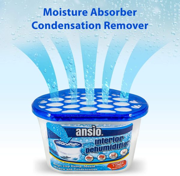 Dehumidifier Pack of 10 x 500ml Condensation Remover Moisture Absorber, Dehumidifiers for Damp, Mould, Moisture in Home, Kitchen, Wardrobe, Bedroom, Caravan, Office, Garage, Bathroom, Basement 500 ml, Pack of 10 - Image 2