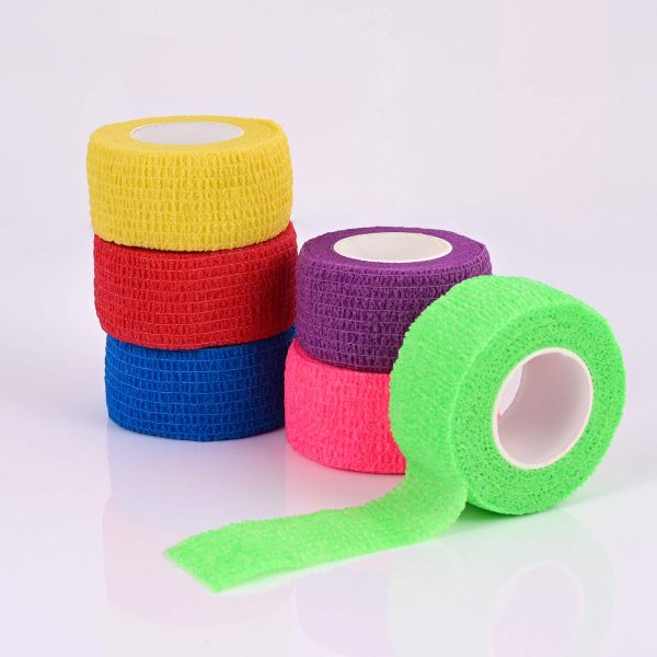 Berolle 6 Rolls 30 Yards Pet Vet Wrap Cohesive Bandages Self Adhesive Bandage Non-woven Elastic Sports Bandages for Wrist and Ankle Sprains Swelling??2.5cm Wide?? - Image 2