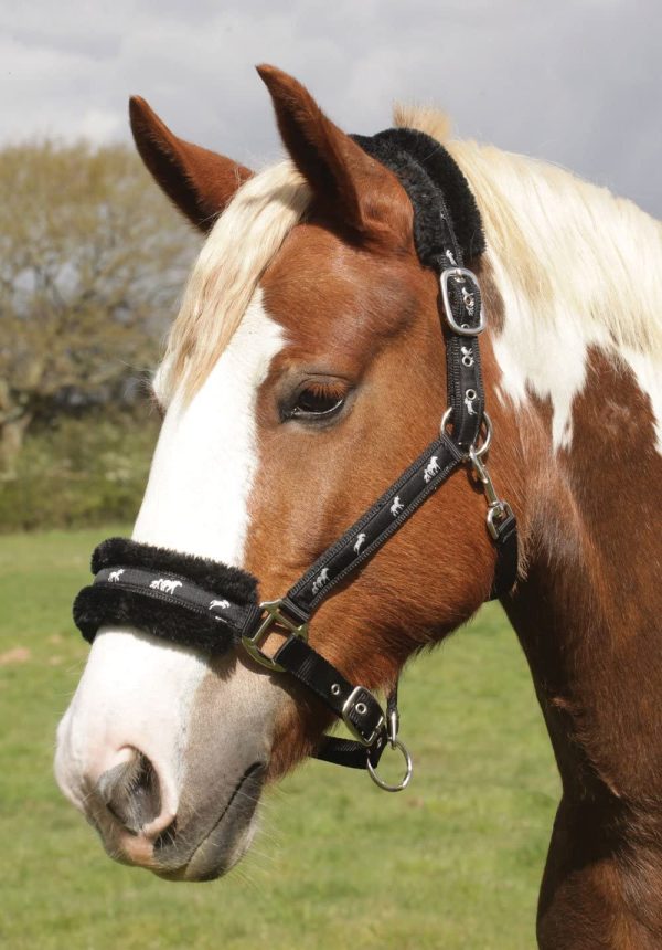 Rhinegold Logo Headcollar fleece trim