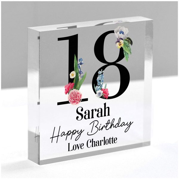 Personalised 13th 16th 18th 21st Birthday Gifts Daughter Her Girls Sister Friend, 30th 40th 50th 60th 70th Birthday Gifts Mum Nanny Women, 18th 21st 30th Birthday Daughter Keepsake, With Grey Bag