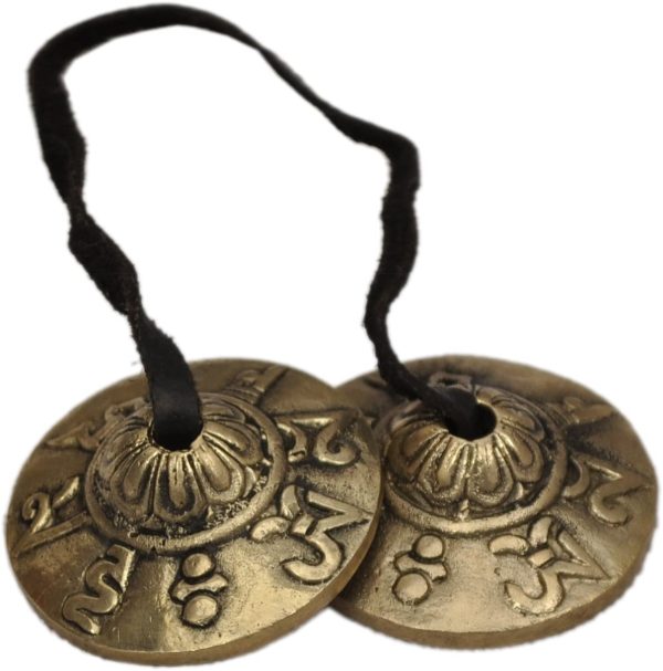 Dharma Store - Tibetan Tingsha Cymbals Bell (Small) Om Mani Padme Hum