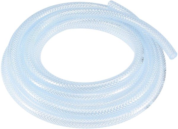 Braided PVC Tubing, 1/4"(6mm) ID 3/8"(10mm) OD 10ft Flexible Clear Water Hose - Image 2