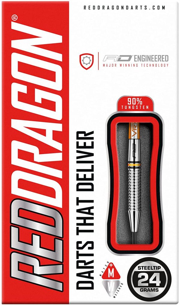 RED DRAGON Amberjack 24g, 26g, 28g or 30g Tungsten Darts Set with Flights and Stems - Image 3