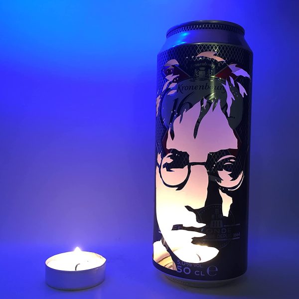 John Lennon Beer Can Lantern: The Beatles 'Imagine' Pop Art Portrait Candle Lamp - Unique Gift! - Image 4