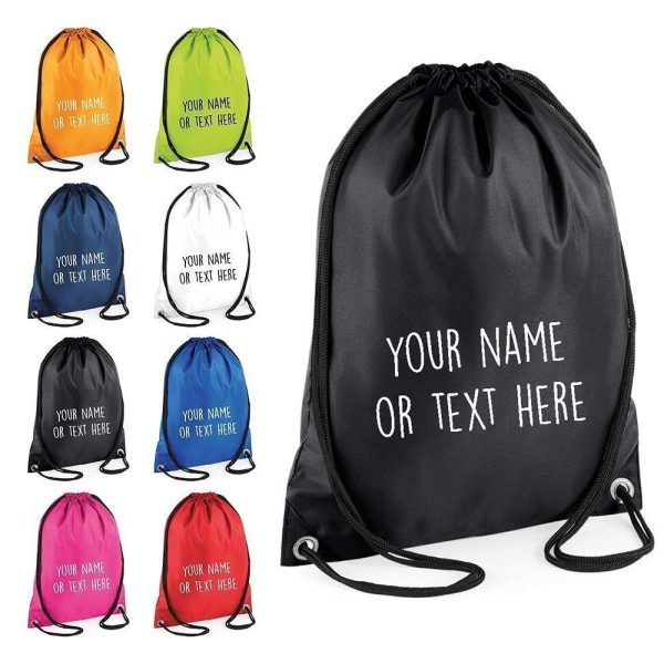 Personalised Drawstring Childrens Bag P.E Kit Boys Girls School College PE Kids - Image 5