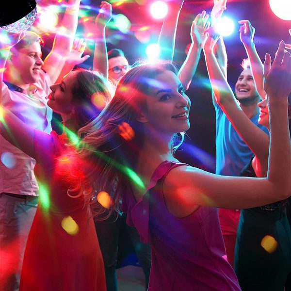 Disco Lights Disco Ball Party Lights, Sound Activated Party Lights with USB Cable, 360??Rotation Mirror Ball with Remote Control for Party Decorations Kids Birthday Family Gathering Xmas Dance - Image 4