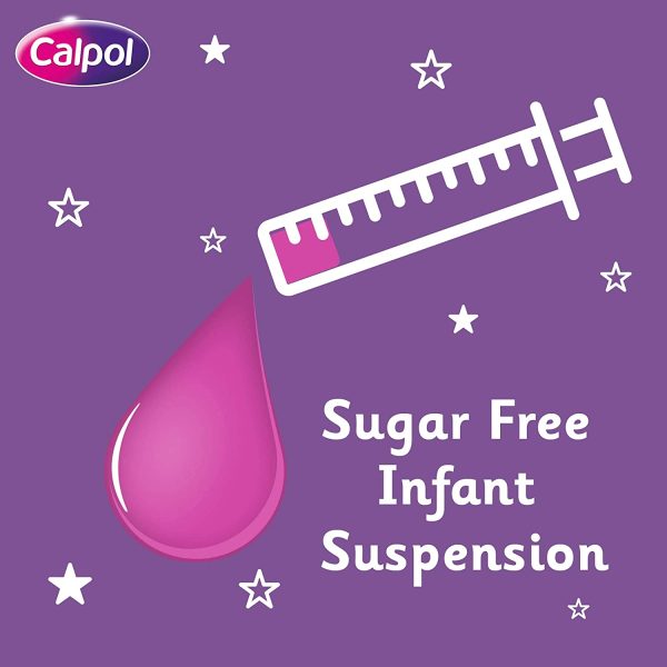 Calpol Sugar Free Infant Suspension Medication, Strawberry Flavour, 100 ml - Image 4