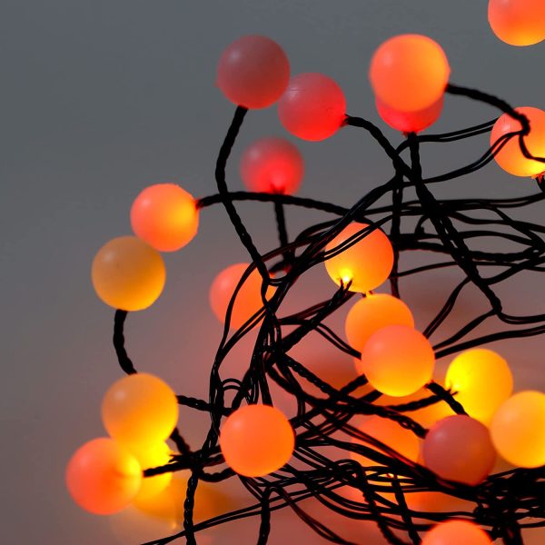 Berry Christmas Lights - 40 LED Sunset Berry Lights. Red, Orange and Yellow. Multi-Colour Christmas Lights. Battery Powered Fairy Lights for Indoor use - Image 4