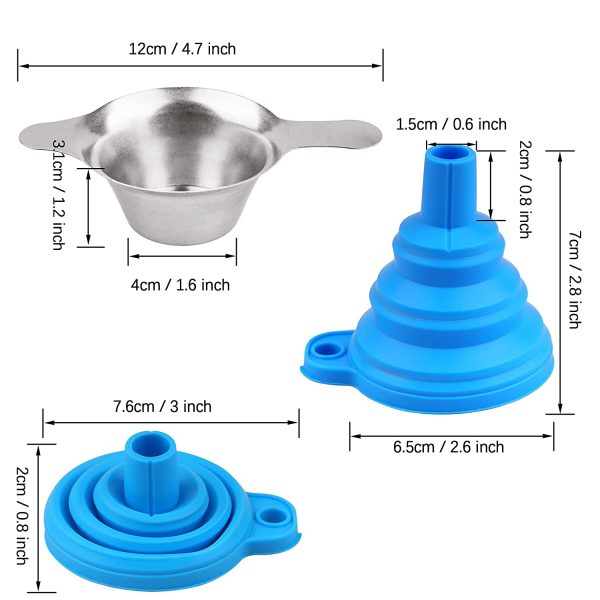 Hyber&Cara 3D Printing Resin Filter, Collapsible Silicone Funnel and Stainless Steel Strainer Kit for ANYCUBIC Photon SLA/DLP 3D Printer Resin Filtration - Image 7