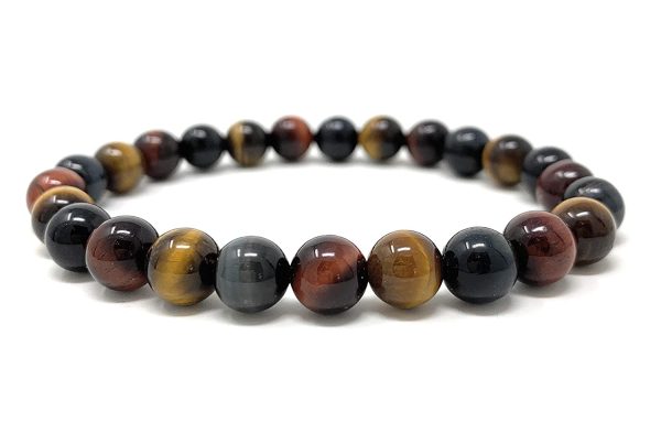 Men's Rainbow Tigers Eye Stretch Power Bead Bracelet - Soul Cafe Gift Box & Tag - Image 4