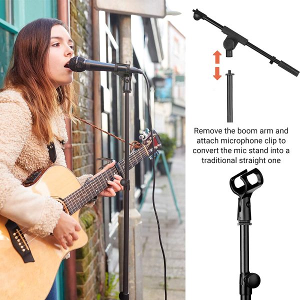 CAHAYA Tripod Boom Sheet Microphone Stand Metal Portable with Carrying Bag, for Performance Singing Speech Wedding Stage and Outdoor CY0239 - Image 3