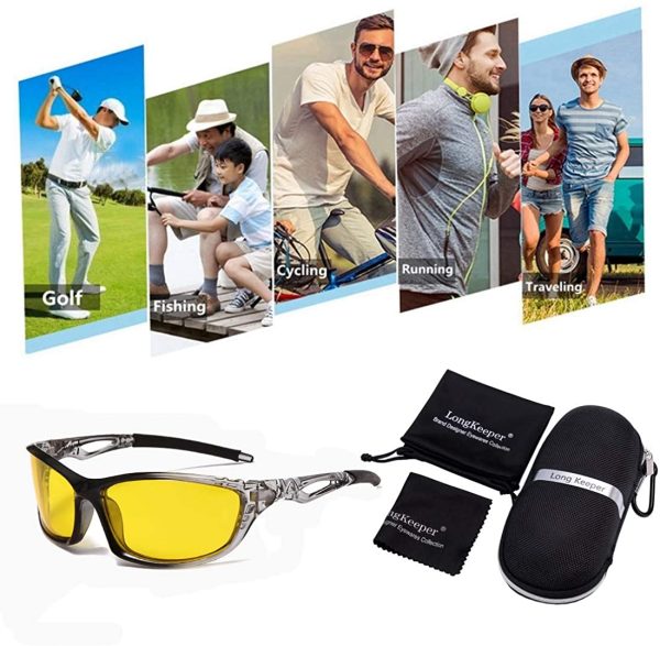 Polarized Sport Sunglasses Cycling Running Driving Men Women Night Vision - Image 4