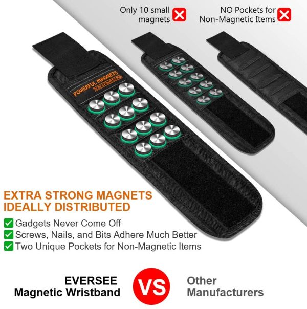 Gifts for Men Dad Magnetic Wristband - DIY Tools Belt Holding Screws Gadgets for Men Gifts, Secret Santa Gifts Christmas Stocking Fillers for Men, Valentines Gifts, Fathers Day Presents Birthday Gifts - Image 6