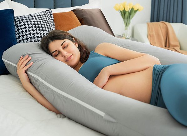 QUEEN ROSE Pregnancy Pillow, U-Shape Body Pillow, Maternity Pillow for Pregnant Women, Cotton Cover - Image 6