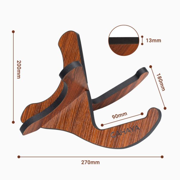 CAHAYA Ukulele Stand Wooden Foldable Musical Detachable Instrument with X Shaped Pieces for Ukulele, CY0022 - Image 2