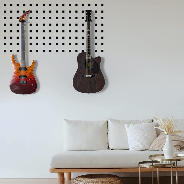 KEPLIN Guitar Wall Hooks ?C Display Mount Hangers for all Electric & Acoustic Guitars, Bass, Banjo etc. | Pack of 2 Brackets with Screws & Guitar Pick | Adjustable Soft Padded Sponge Holder Supports - Image 3