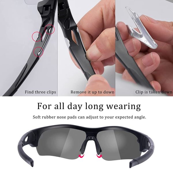 ROCKBROS Photochromic Cycling Glasses with 3 in 1 Intelligence Lenses for Men & Women Outdoor Sports Goggles UV400 Protection Sunglasses Eyewear - Image 2