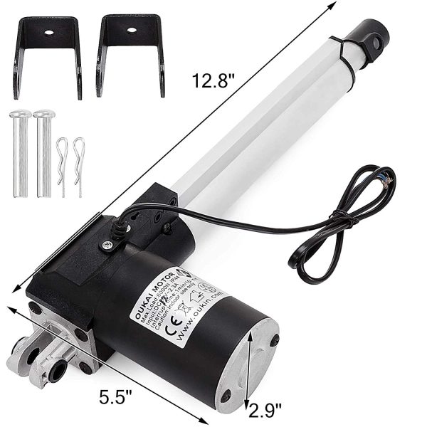 Hopopular 6000N/1320LB Linear Actuator 6 Inch Linear Actuator Stroke 150MM DC 12V Electric Motor Stroke Heavy Duty Linear Actuator with Mounting Brackets(12V 6"), XXZXQ6000NXC150MM - Image 4