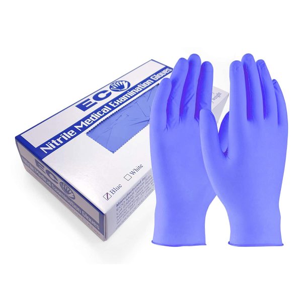 Eco Medi-Glove Nitrile Gloves Powder-Free EN455 Medical Standard - Pack of 100 Blue Ambidextrous Latex Free Disposable Medical Examination Gloves (Small (Pack of 100) - Image 4