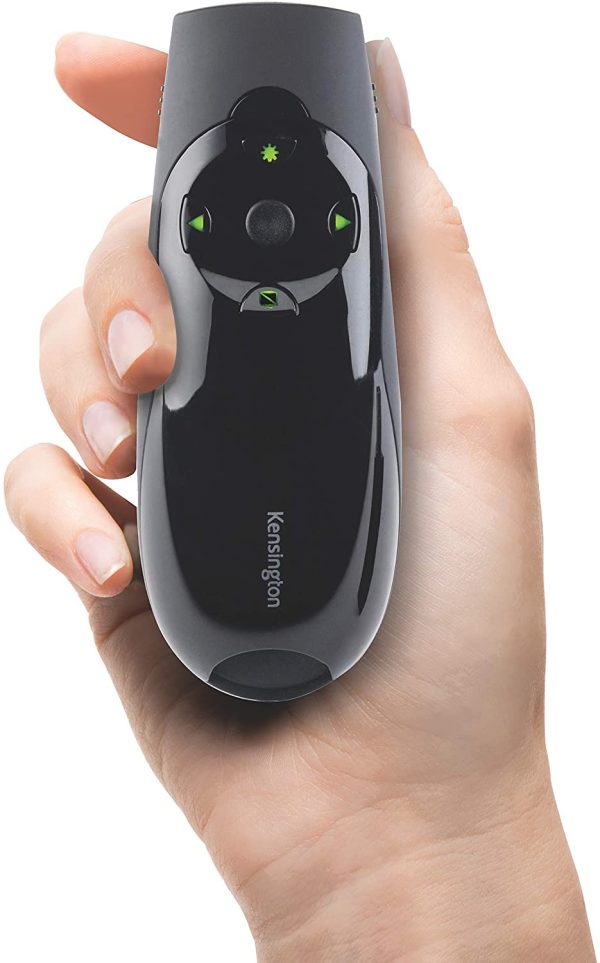 Kensington Presenter Expert Green Light Wireless Presenter with Cursor Control, Joystick and Backlight Buttons - Black - Image 6