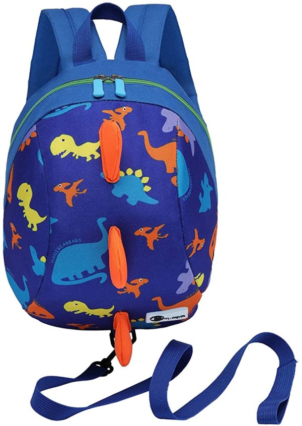 DD Toddler Boys Girls Kids Dinosaur Backpack, Cartoon Safety Anti-Lost Strap Rucksack with Reins - Image 6